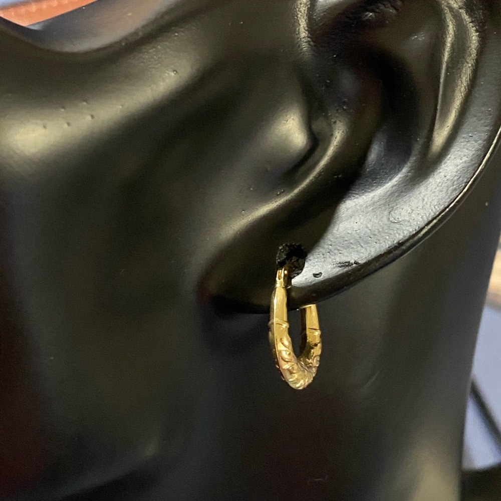 18K Gold Earrings.